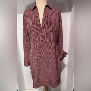 The Limited Burgundy Chevron Blouse